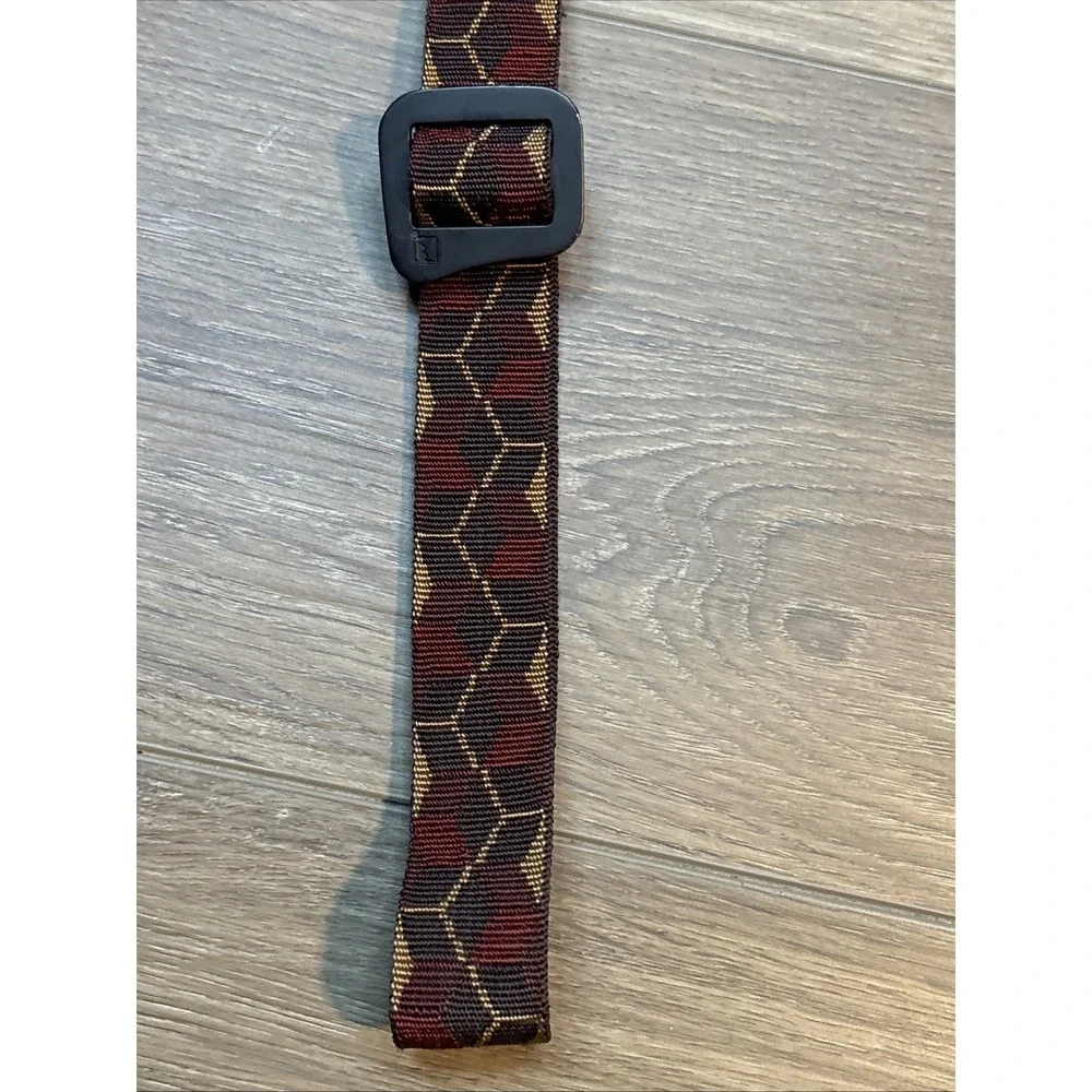 Rare Patagonia Friction Belt Red Brown Geometric Webbing Tribal Utility 32